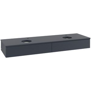 Wastafelonderkast Antao 1600x190x500mm Mid.Blue Matt Lacquer K17150HG