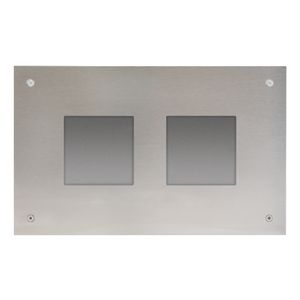 Frontplaat en inbouwdoos modulaire buitenpost 2 knoppen