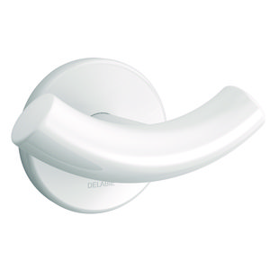 Kledinghaak dubbel RVS wit 62x55x95mm