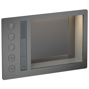 AXOR Incava Douchesysteem 600/390 met thermostaat voor 3 functies voor vrsie met licht Brushed Black Chrome