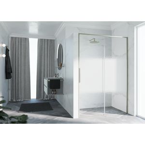 RIGA-2P schuifdeur in nis links 1060-1090x2000mm Rose 1-motief brushed inox