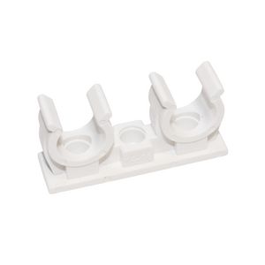 Pijpbeugel dubbel 12mm PP zonder schroeven/pluggen VVE=100