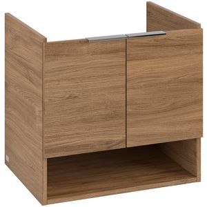 Wastafelonder. ARCHITECTURA 550x520x420mm Oak Kansas B88900RH greep alu. glans