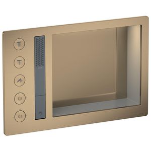 AXOR Incava Douchesysteem 600/390 met thermostaat voor 3 functies voor vrsie met licht Brushed Bronze