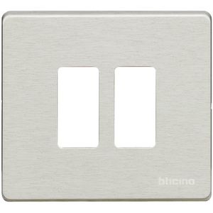 Afdekplaat Magic 2 modulen Aluminiumvoor 502e VVE=10