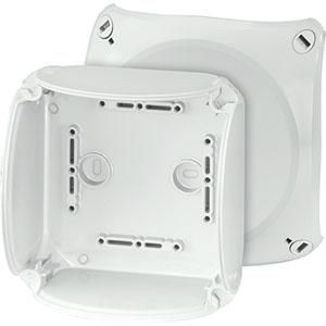 L. beh. IP66 102x102x62mm Wand glad o.d. deksel Grijs VVE=5