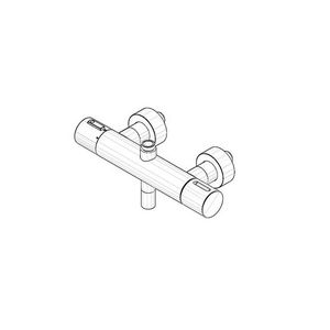 Aansluiting douchethermostaat wand 315x85x210mm Mat Wit