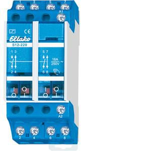 Impulsrelais 2 NO + 2 NC 16A/250V AC. Stuurspanning 230VAC