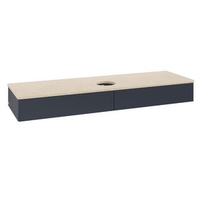 Wastafelonderkast Antao 1600x190x500mm Mid.Blue Matt Lacquer L14013HG