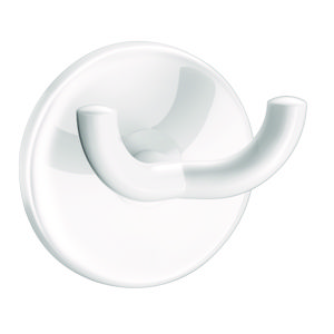 Kledinghaak dubbel nylon wit 62x42x62mm