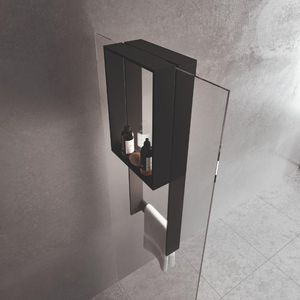 Frame planchet 35cm+ ext.handdoekhouder v.glaswand matchroom