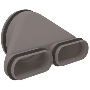 Overgangsbocht dubbelkanaal, flat naar rond 160mm