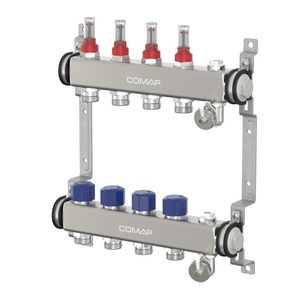 Vloerverwarmingsverdeler Inox 10-groeps