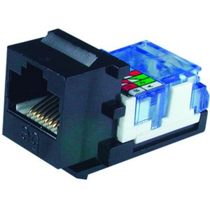 Doos a 5st. Modulair chassis Female snapin RJ45 cat5e zelfsn