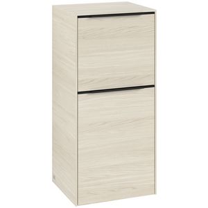 Zijkast SUBWAY 3.0 400x860x362mm White Oak C59401AA greep Volcano Black
