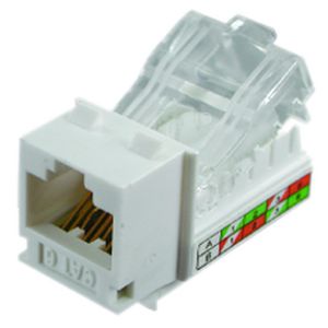Doos a 5st. Modulair chassis Female snapin RJ45 cat6