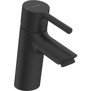 Wastafelkraan, Eengreeps, brass, Mat zwart, 109 mm