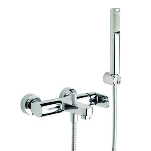 Badkraan CANDY 150mm 1-hendel chroom incl. S-koppelingen + niet-regelbare staafdouche