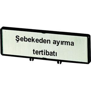 Klemmen met schild+schild Hoofdschakelaar ZFSNT79-P3 (taal Turks)