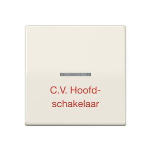 Schakelwip AS500 wit slagvast met tekst CV