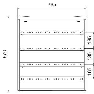 Polyesterkast GR1/870+railsysteem