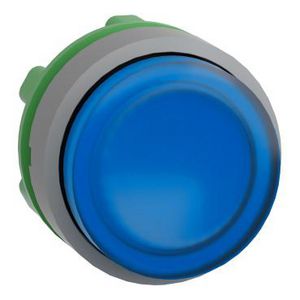 blue projecting illum pushbutton head integRALLED cp grey