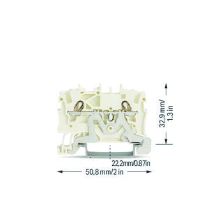 2-draads afschermklem 1,5mm² mark. zijkant/midden w VVE=100