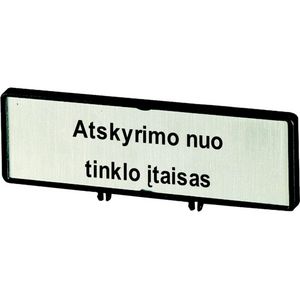 Klemmen met schild+schild Hoofdschakelaar ZFSNT84-P3 (taal Litouws)