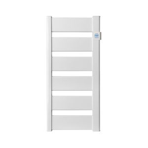 Elektr. aluminium badkamerradiator VERA 1085x531mm 750W wit RAL9010 met verlichte thermostaat