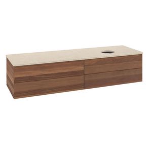 Wastafelonderkast Antao 1600x360x500mm Warm Walnut K27113HM
