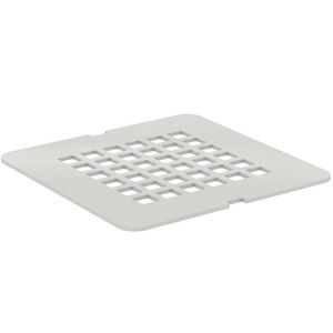 Ultra flat solid afdekrooster v.douchevloer wit
