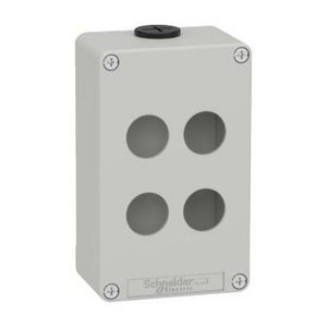 Lege behuizing Zamak Grijs RAL7035 4 uitsparingen 22mm 80