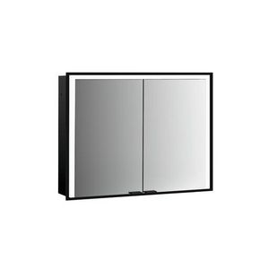 Led-Spiegelkast Prime 3 inbouw 1300mm 2 deur Zwart