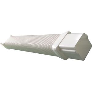 Flexibel leidingstuk 90x65mm wit PVC RAL9010