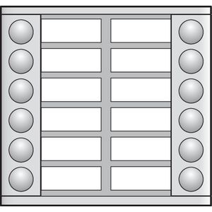 Uitbreidingsmodule 12 bellen in 2 rijen opb.buitenpost 20mm