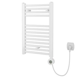 Elektr. radiator SCALA 615x400mm 300W RAL9016 120cm snoer met ronde thermostaat