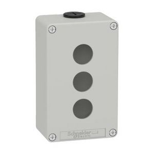 Lege behuizing Zamak Grijs RAL7035 3 uitsparingen 22mm 80