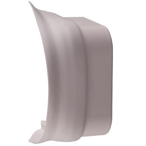 Aansluitstuk met flexibele rand 78x38mm wit PVC RAL9010