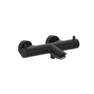 Badthermostaat LIGHT hoh 150mm mat zwart incl. s-koppelingen