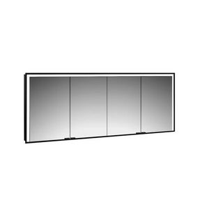 Led-Spiegelkast Prime 3 inbouw 1800mm 4 deur Zwart