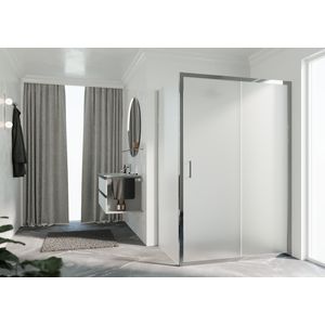 Deur Zeph 2.0 2P 114 Verst. 114-120 Cm Satin Glas Chroom