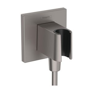 Fixfit Porter E handdouchehouder incl. muuraanslbocht brushed black chrome