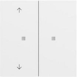 RF Multi bedieningselement-opzetstuk 2-voudig pijlen KNX System 70 zuiver wit m(gel