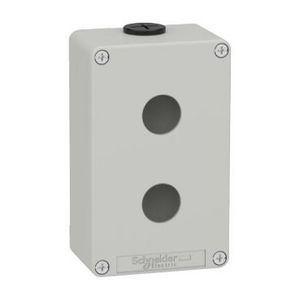Lege behuizing Zamak Grijs RAL7035 2 uitsparingen 22mm 80