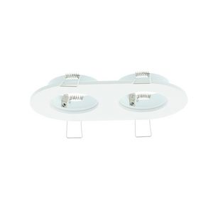 Verona inbouwarmatuur ovaal 2voudig 80x142mm wit