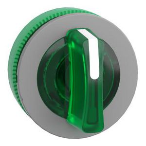 Flush mounted green illum selector switch head 3 pos