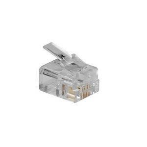 Plug RJ11 modulaire voor massief ronde kabel VVE=25