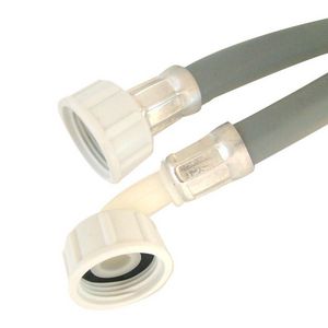 Wasmachineslang toevoer 3/8"x1500mm grijs 60 bar 3/4" Aansl.