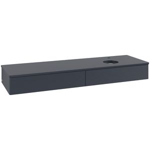 Wastafelonderkast Antao 1600x190x500mm Mid.Blue Matt Lacquer L16150HG