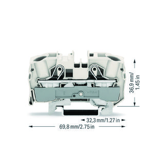 2-draads afschermklem 16mm² voor Ex e II-wit VVE=20